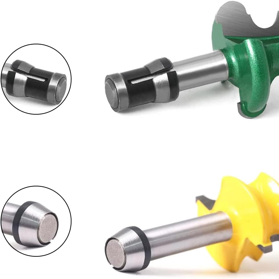 12/8 Stück Trimmer-Spannzangenadapter 6mm 6mm 6,35mm 8mm Oberfräser-Spannzangenfutter Spannadapter für Gravur-Trimmmaschine Elektr