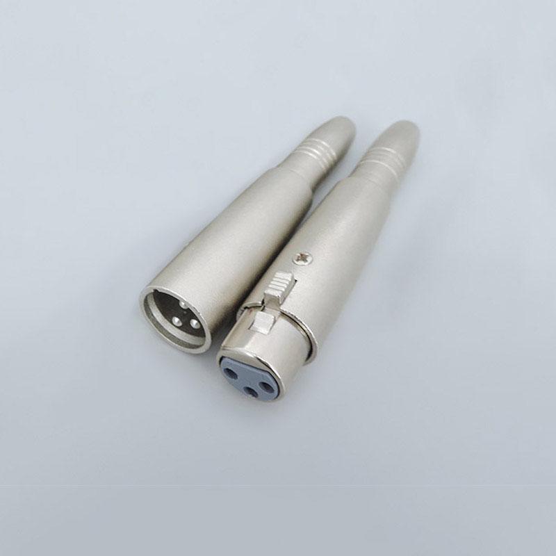 

Металлический микрофон 6,35 мм 6,5 мм моно гнездовой разъем к 3-контактному разъему XLR «папа» к 1/4-дюймовому аудиокабелю микрофонный адаптер a1 1male and 1female