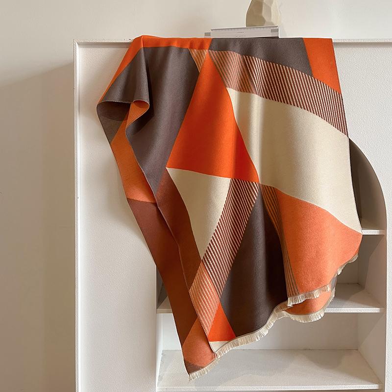 

Winter Vintage Fashion Versatile Keep Warm Imitation Cashmere Thickened Keep Warm Scarf