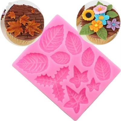 Ahornblatt Rosenblatt Kuchenrand Silikonformen Weihnachten Cupcake Fondant Kuchen Dekorationswerkzeuge Schokolade Süßigkeiten Tonformen