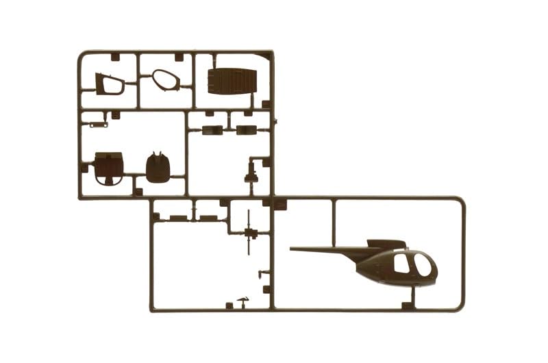 Platts Italeri American Night Fox Aeronave de Operação Noturna Modelo de Plástico IT0017 1/72 AH-6 (Helicóptero)