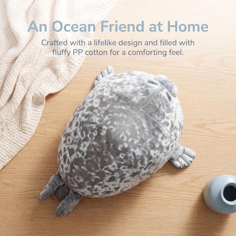 Soft Stuffed Animal Toy Chubby Blob Seal Plush Toy Adorable Room Decoration For Boys And Girls Gift For Children'S Birthdays