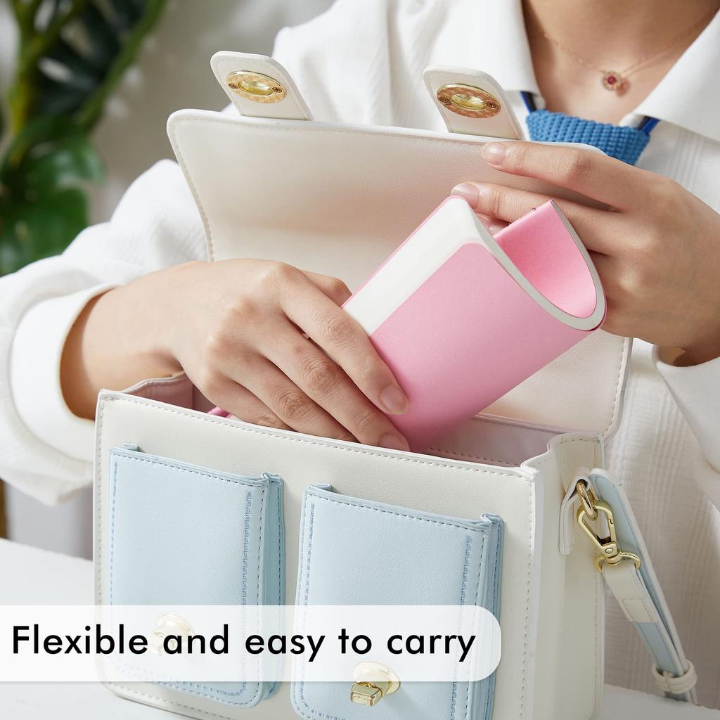 Feela A5 Softcover Journal, 16-Pack, 46 Pages, Pink, Lined, Thread-Bound, Cute Travel Journal, Memo Pad, Student, Girl, School Supplies