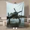 Warm Soft Vintage Planes Print Blanket Fluffy Children and Adults Sofa Plush Bedspread Picnic Throw Blanket for Sofa Bed Gifts