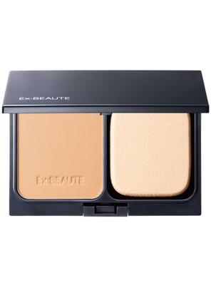 EXBEAUTE Official Vision Foundation Silk Pore Covering Powder Foundation, Sweat and Sebum Resistant, Long-Lasting, Made In Japan (Ochre 02, Natural
