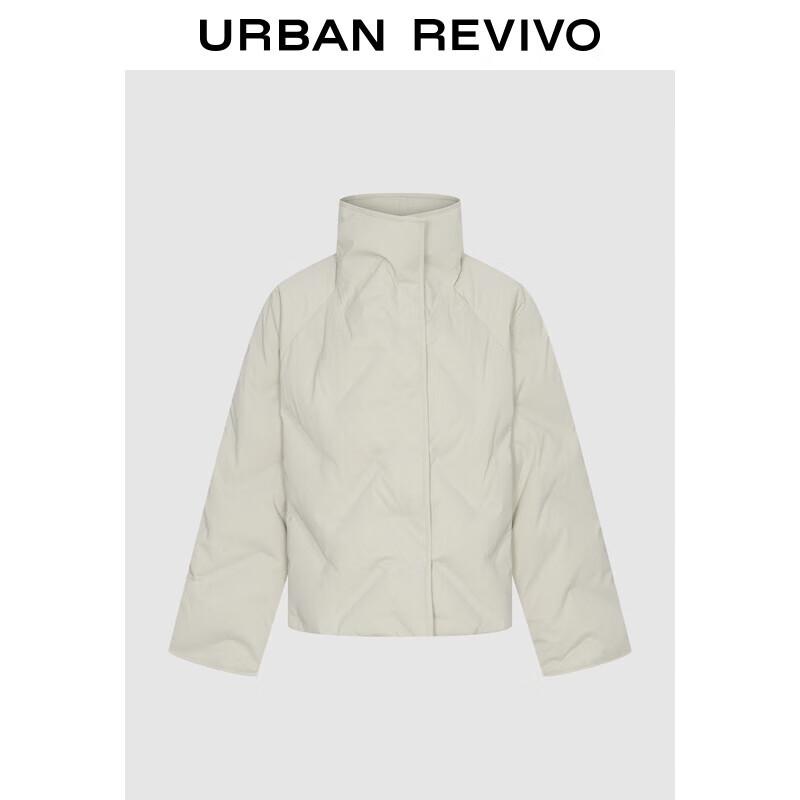 

UR 2025 Winter Women s Quilted Stand Collar Loose Down Jacket L