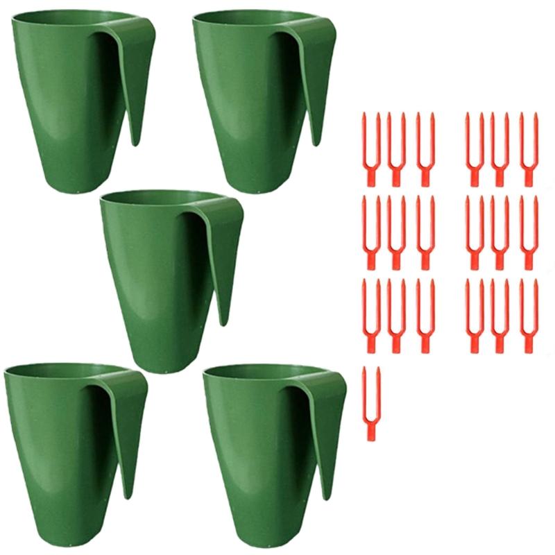 Propagation Cup Kit Featuring Food Grade Plastic and Runner Forks Ideal for Strawberry Runners and Seedling Cultivation