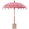 Balinese Sun Umbrella with Base Pink Ø 210 220 Cm