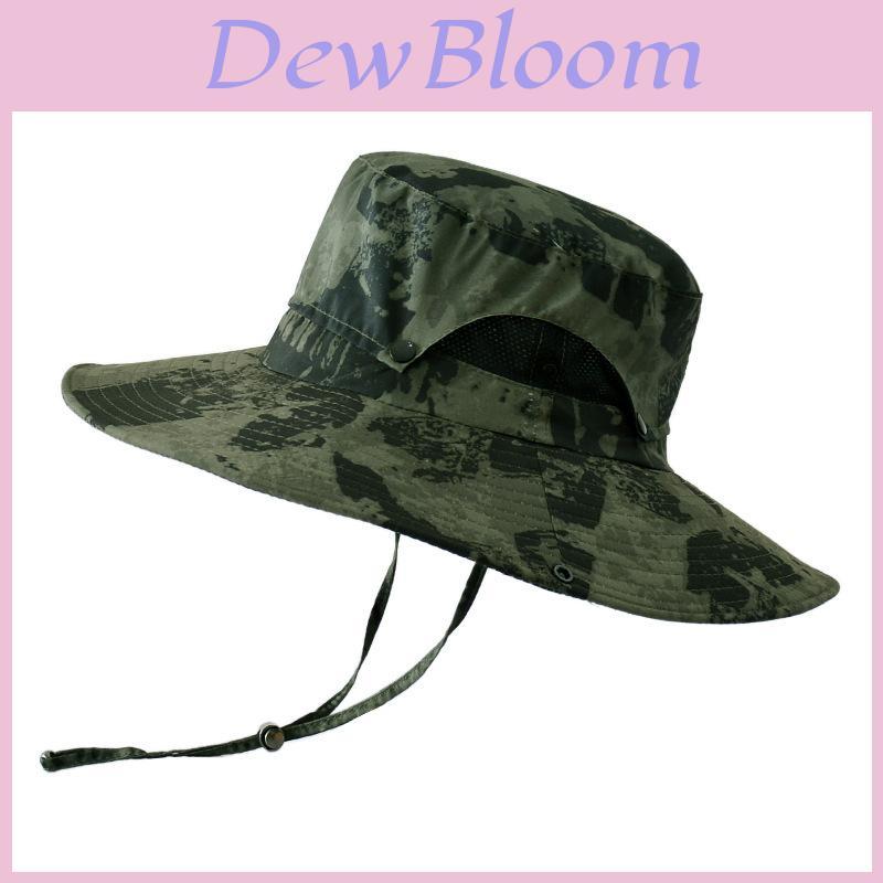 Camouflage Fishermans Hat Summer Outdoor Sun Protection With Wide Brim For Men
