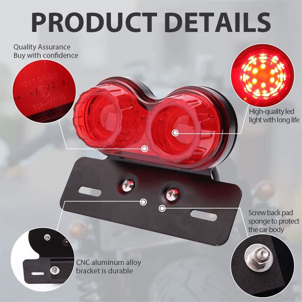 Motorcycle LED Brake Tail Light Turn Signal License Plate Motorcycle Tail Light