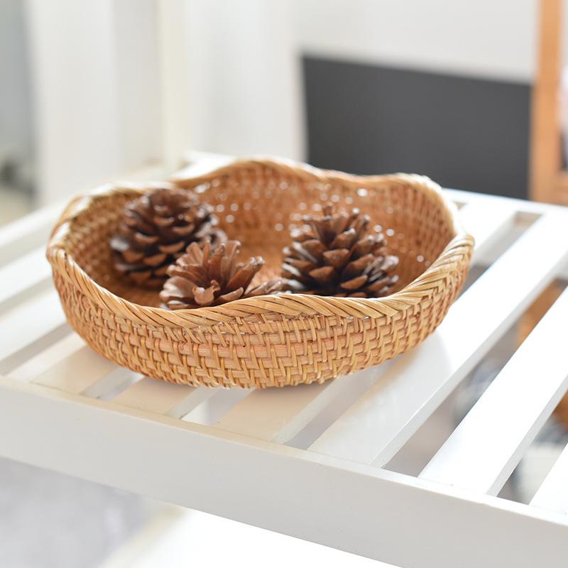 Gewebte Aufbewahrungskörbe Küchenorganizer Allerlei-Organizer Kosmetikbox für Frühstück Obst Schlafzimmer Badezimmer Zuhause Dekorativ