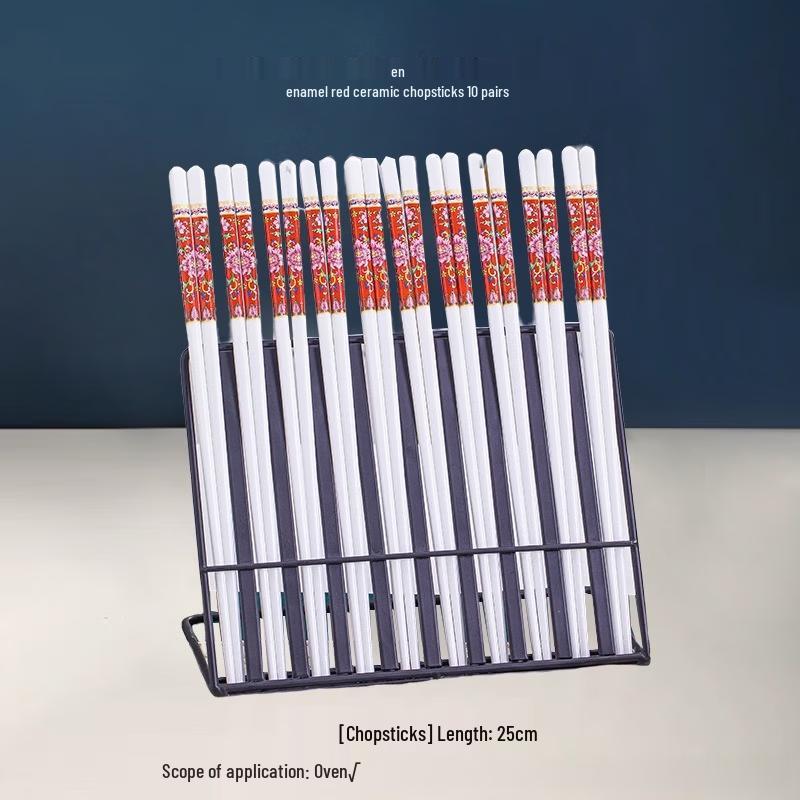 Jingdezhen Light Luxury Enamel Ceramic Chopsticks