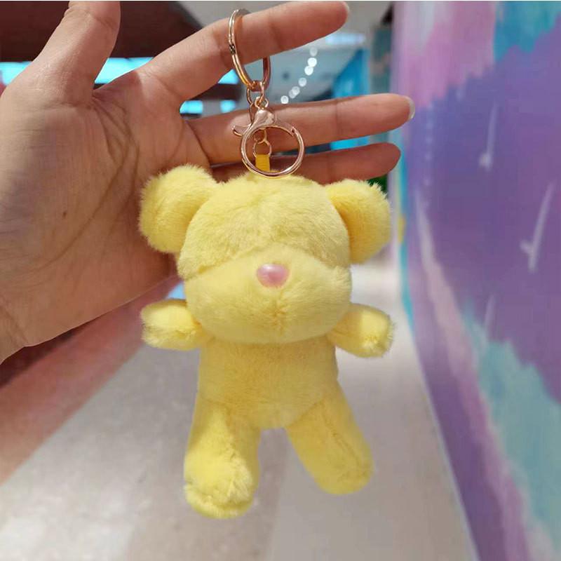 

Adorable Violence Bear Keychain Plush Toy New Year Gift Cute Decor In Various Colors жовтий