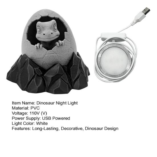 Dinosaur Night Light Desktop Baby Dinosaur Lamp Dinosaur in Egg