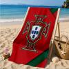 Strandtuch mit Wappen der Portugiesischen Fußballföderation, Schnell trocknend, Pflegeleicht, Geeignet für Fitness und Strandurlaub, Sport-Essential