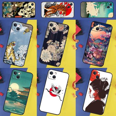 Japanese Style Art Japan Phone Case For iPhone 16 Pro Max 11 12 13 14 15 Pro Max Mini XR 15 16 Plus 16e Cover Shell
