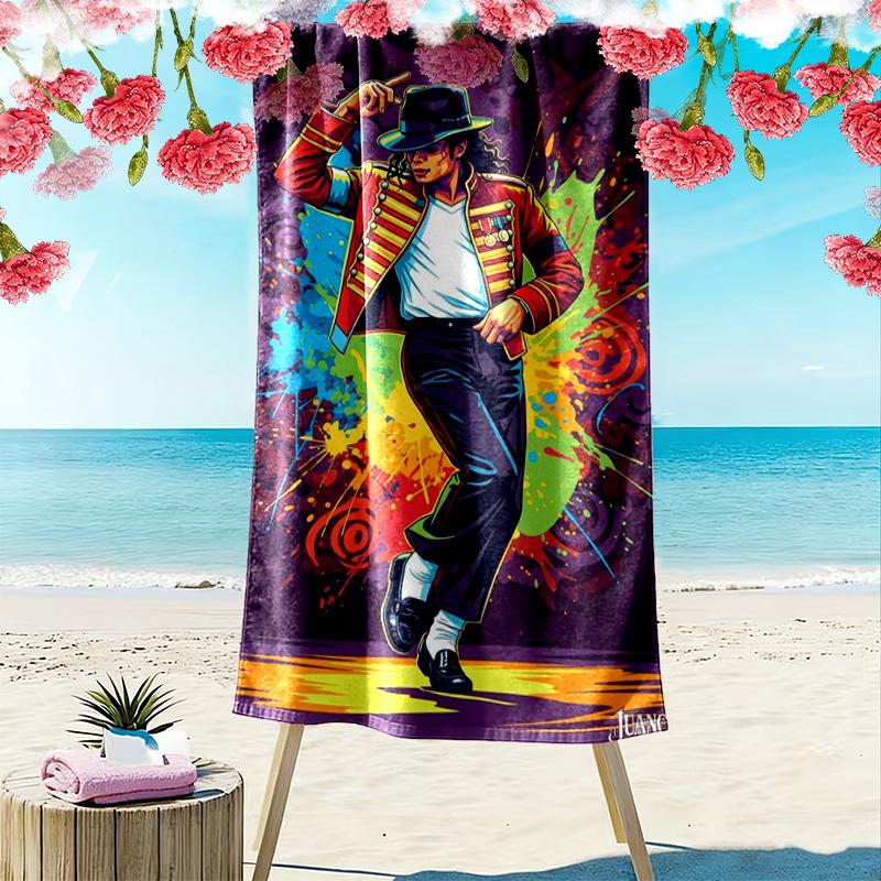 Michael Jackson Thriller Dance Poster Beach Towel Beach Towel For Vacation Photos Portable For Travel Seaside Quickdrying Swim Towel