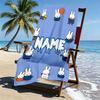 Custom Name Personalized Miffy Print Beach Towel, for Trip Camping Beach Party Home Decor, Birthday Gift for Family & Friends