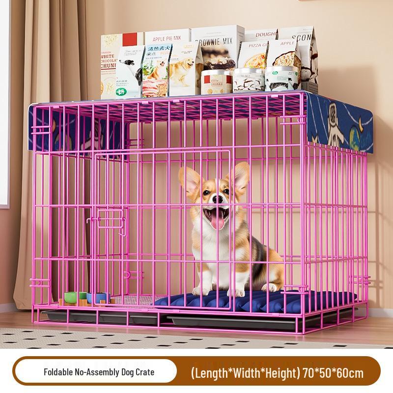 Indoor Pet Cage with Toilet for Small to Medium Dogs & Cats