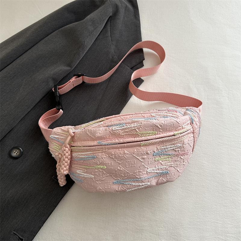 Japanese Small and Fresh Design One-shoulder Handbag Lightweight Summer Casual Canvas Chest Bag Large Capacity Crossbody Bag