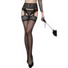 Women's Elegant Sheer Thigh High Stockings With Garter Belt Soft Lace Trim Suspender Tights Pantyhose For Formal Event