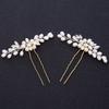 Creative Fashion White Wedding Style Hair Bridal Hair Stick Floral Hairpin Beautiful Headdress Plait Hair Clip Accessories Gifts