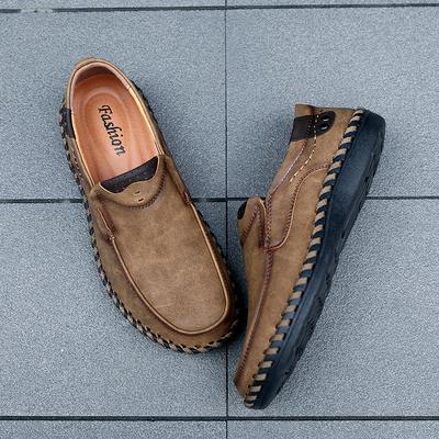 Nouveaux Mocassins Confortables Décontractés Chaussures Homme Chaussures en Cuir Fendu de Qualité Chaussures Plates Homme Vente Chaude Mocassins Grandes Tailles