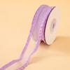 25mm Fold Chiffon Lace Ribbon DIY Wide Hemmed Transparent Lace Ribbons Flower Arrangement Packaging Ribbon
