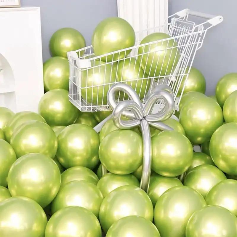 10 Inch Metallic Pink Balloons Metal Blue Silver Gold Balloon Wedding Anniversary Birthday Party Baby Shower Decoration
