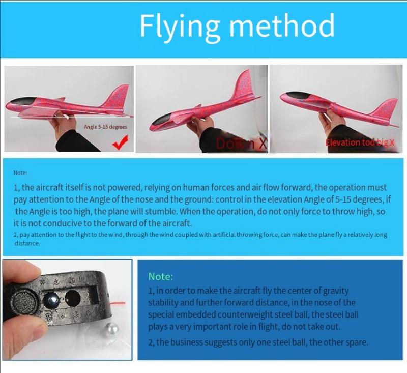 Outdoor family Foam aircraft Ultralight sport hand throwing model airplane children throwing gliders Youth Emotional exchange