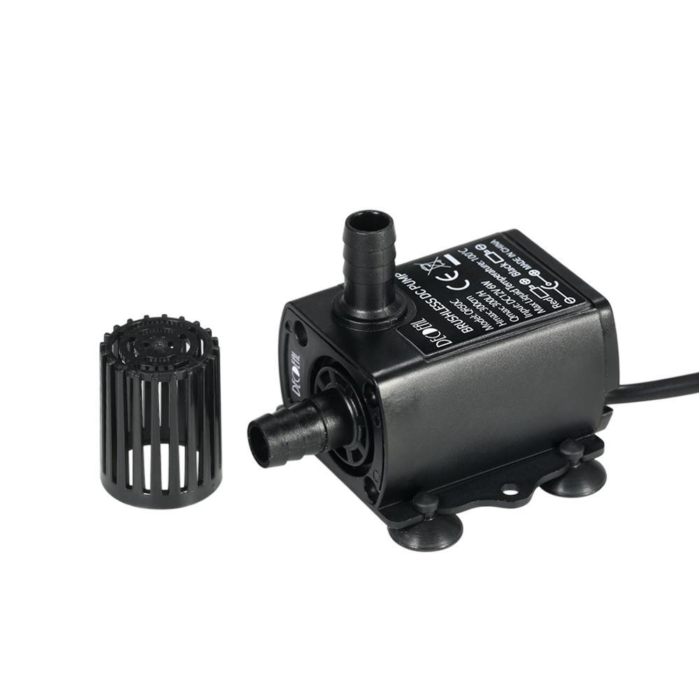 Decdeal Ultra tiché Mini DC12V 6W Bezkartáčové vodní čerpadlo s 5,5*2,1mm samicí Vodotěsné Ponorné Fontána Akvárium