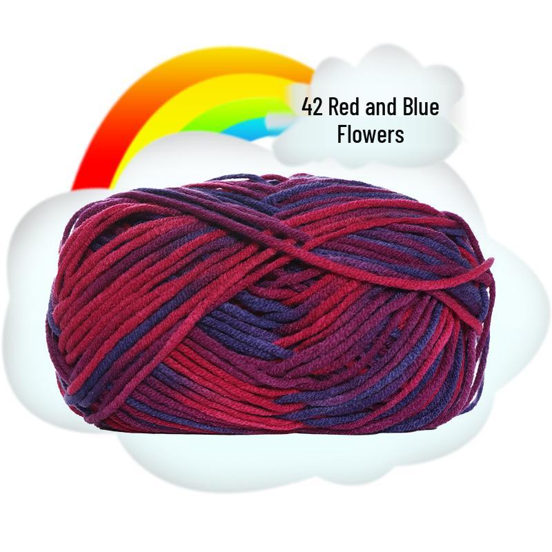 Gradient 5-Ply Medium Thick Baby Velvet Yarn for Crochet and Knitting