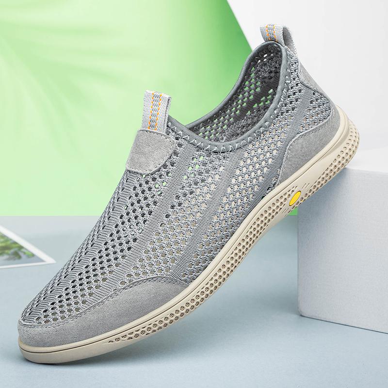 Fashion Outdoor Fashion Men Loafers Summer Flats Men's Casual Shoes Breathable Mesh Men's Shoes Non-slip Sneakers Light Driving Shoes