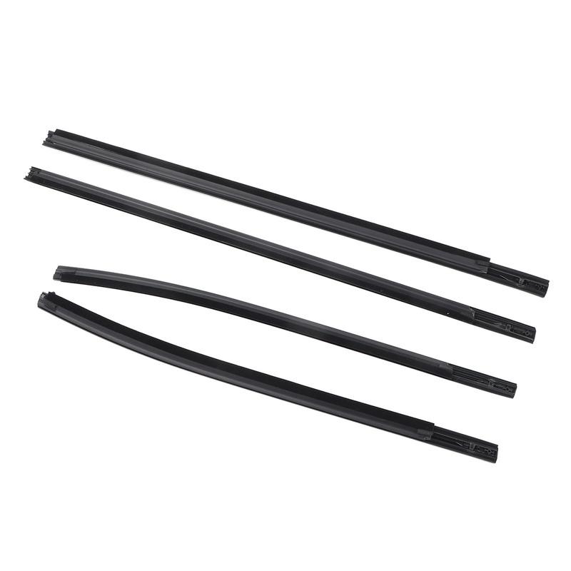 4PCS Car Door Window Weatherstrip AB3Z2625554F Door Window Sealing Strip Moulding Trim for Ranger PX2 PX3 Wildtrak Raptor XLT XL