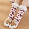 Women's Fleece-Lined Christmas Stockings: Winter Floor & Sleep Socks