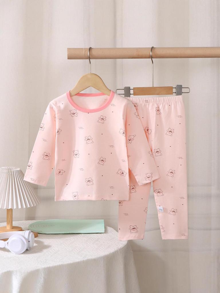 Class A Kids' Seamless Lycra Cotton Long-Sleeve Top & Pants Set for Boys & Girls - Medium/Large Sizes for Fall, Winter, and Spring
