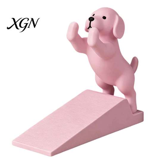 Sturdy Door Security Tool Cute Dog Stopper, 3D Printed Wedge Stopper for Bottom Durable PLA of Door, Non-Slip Holder, Decorative Stop Bedroom Creative