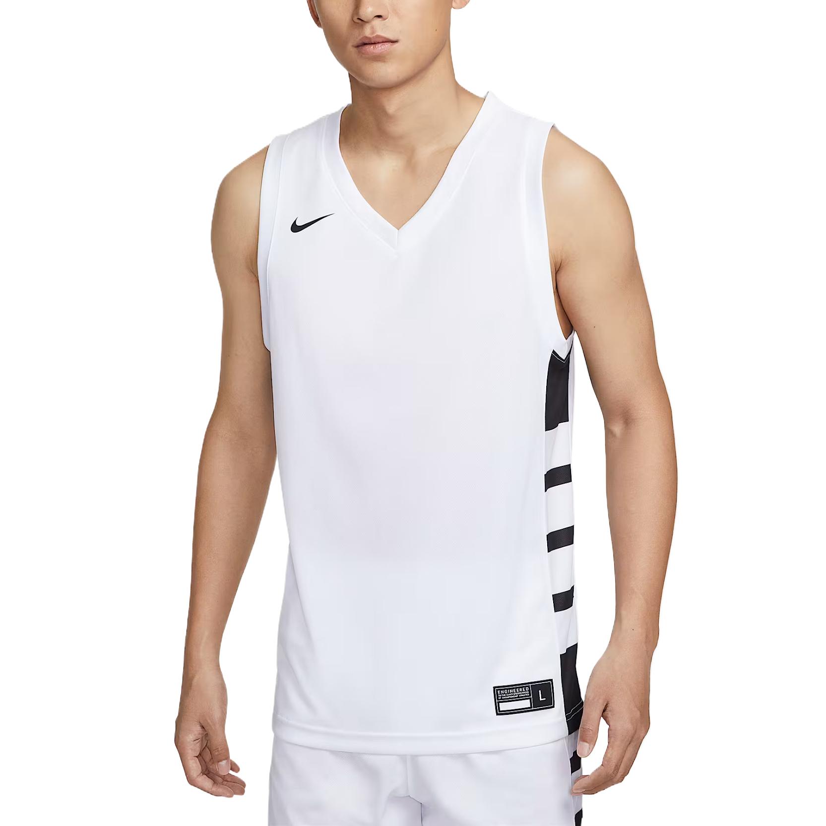 

Nike Dri-Fit Elite Power Fashion Versatile Comfortable Solid Color Basketball Jersey Men tops White IM9813-102 XXXXL