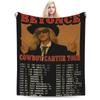 Super Soft Beyonce Cowboy Carter 2025 Tour Throw Blanket Premium Fleece Flannel Bed Blanket Cozy Plush Bedspread All Season Use