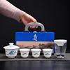 Ailan HuijiaWY Chinese Style Mutton Fat Jade Ceramic Tea Set