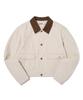 Kirsh Corduroy Collar Crop Work Jacket [Light Beige]