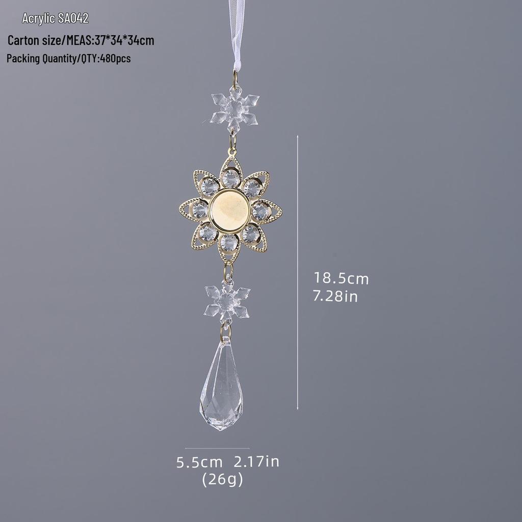 New Acrylic Christmas Tree Ornaments with Metal Hanging Strings