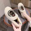Fashion Women Casual Flat Shoes Soft Loafers Fashion Winter Shoes Comfort Warm Plush Bow Slip On Female Cotton Shoes Zapatos De Mujer
