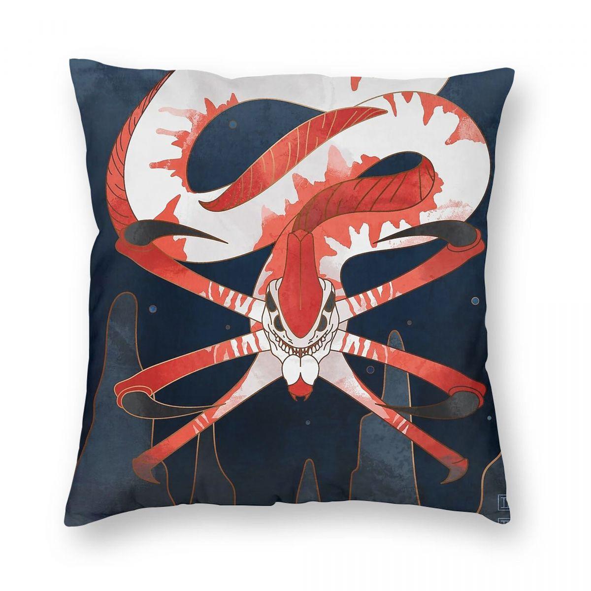 Subnautica Reaper Leviathan Square Pillowcase Polyester Linen Velvet Printed Decor Throw Pillow Case Home Cushion Cover 45X45 Peach skin 18*18(CM)-1Pcs
