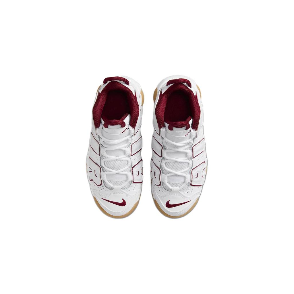 Nike Air More Uptempo (Ps) Versatile Casual Easy Comfortable Shock Absorbing Durable Low Top Kids Basketball Shoes Kids sneaker White Red FJ2847-100