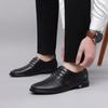 Frühling/Sommer Herrenmarke Echtes Leder Lässige Kleine Lederschuhe Schnürung Klassisch Schwarz Herren Bequeme Lederschuhe