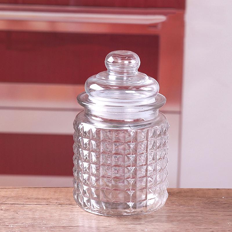 Glass Airtight Storage Jar Transparent, Large-Capacity Container for Dry Foods and Spices