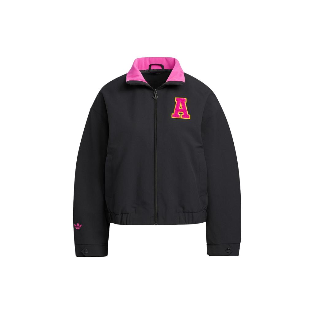 Adidas Originals Trefoil Anti-University Jacket With Logo Embroidery And Print Women Jacket Black IL6500