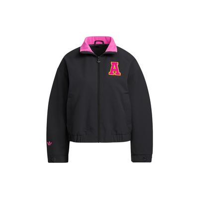 Originals Trefoil Anti-University Jacket With Logo Embroidery And Print Women Jacket Black IL6500