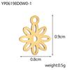 3PCS/LOT CARLIDANA Gold Plated Daisy Flower Pendants, Waterproof Stainless Steel Charms for DIY Necklace Jewelry